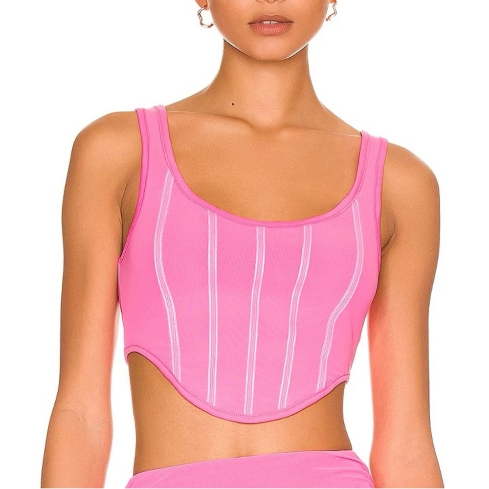 BY.DYLAN Blair Corset Top Pink